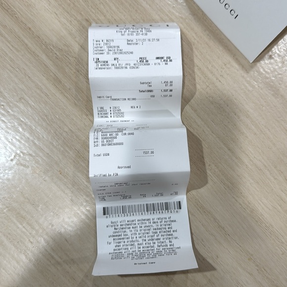 Dionysus Black Leather Gucci Chain Wallet Purse - Picture 10 of 10